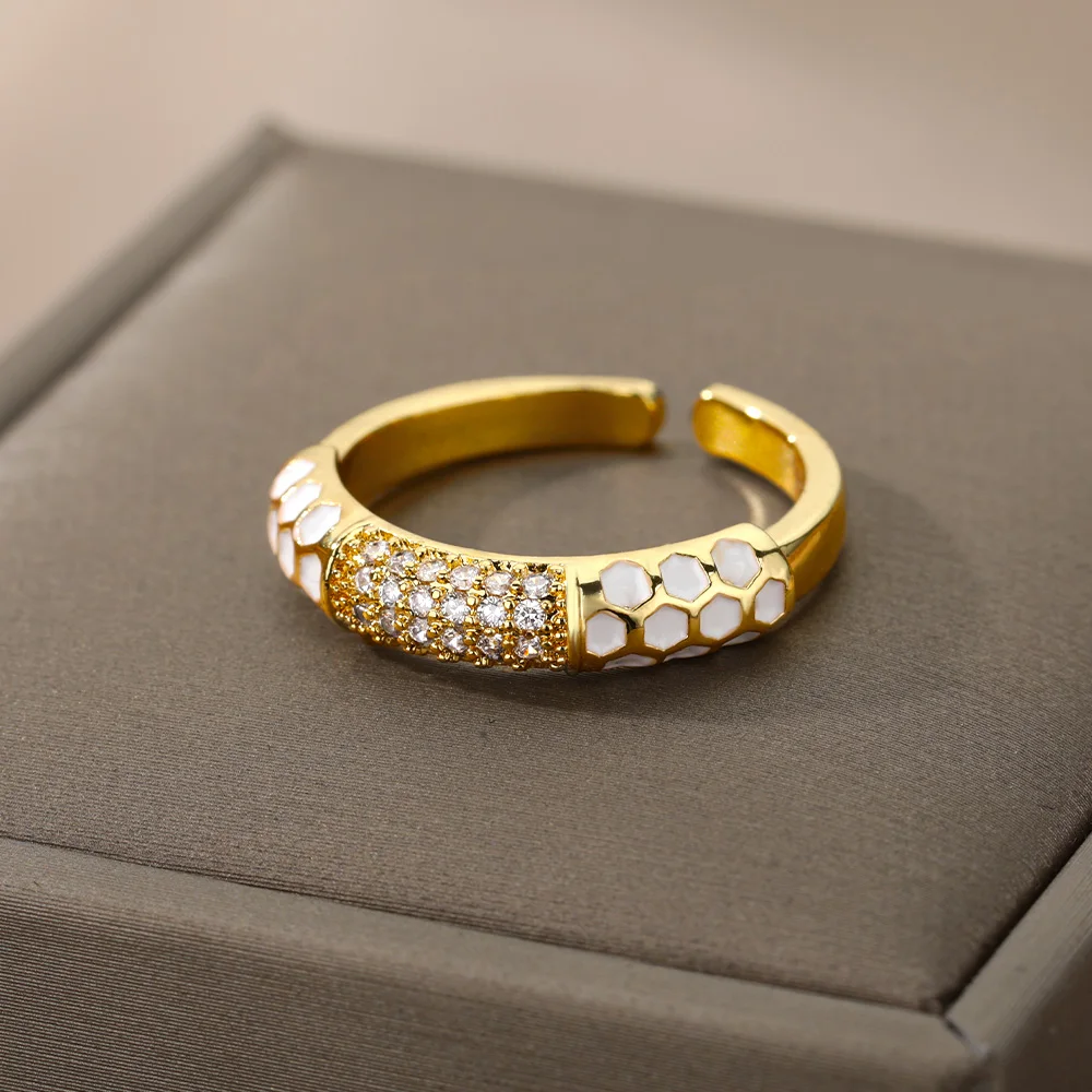 Цветные геометрические капающие масляные золотые обручальные кольца для женщин