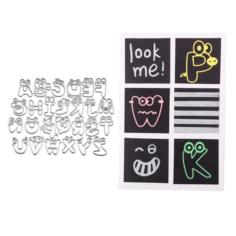 InLoveArts штампы с надписью Алфавит металлические для изготовления карт Скрапбукинг