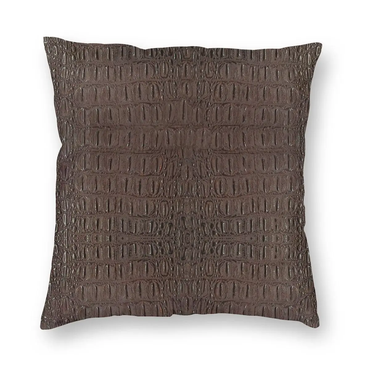 Коричневый Аллигатор с реалистичной кожей декоративная наволочка для подушки