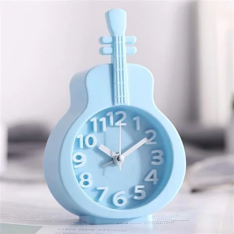 

Portable cute alarm clock rectangular small bed compact travel quartz buzzer home decoration living room table clock