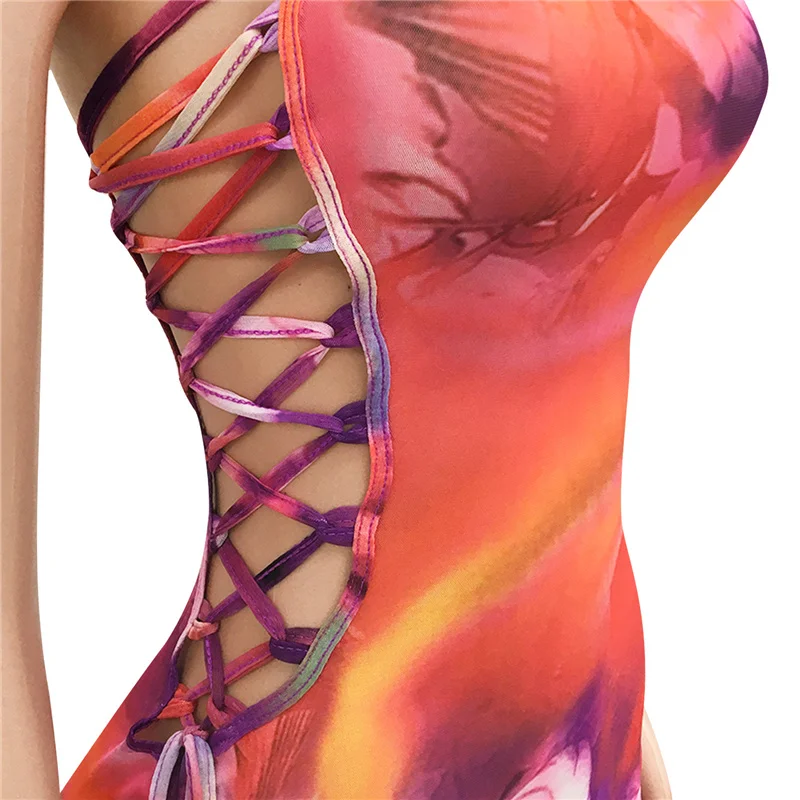 

4 colors Women Summer Sexy Club Party Dress side hollow Sleeveless Bandage Nightclub Straps Long Pencils dresses vestidos