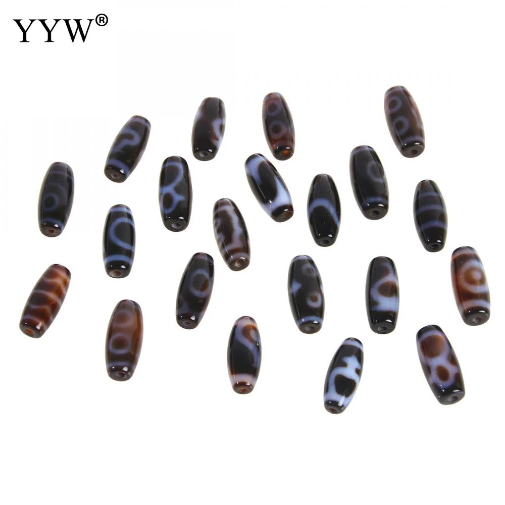 

1PC Eyed Natural Tibetan Agates Dzi Beads 20x8mm Multi Option Oval Loose Real Stone Accessories DIY Jewelry Making