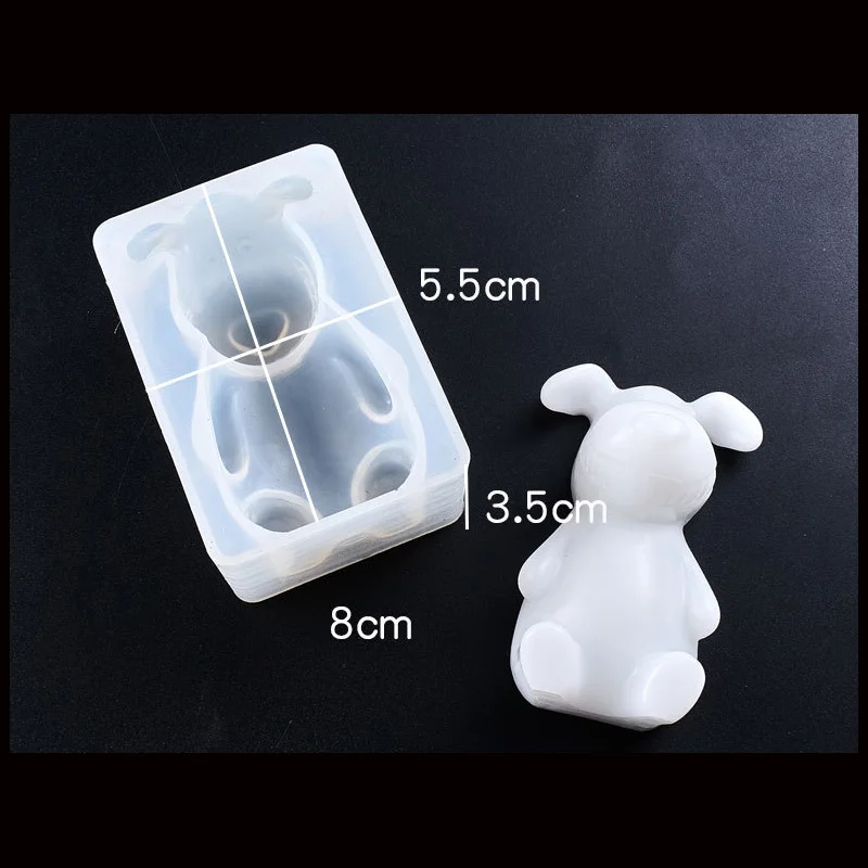 dog Popular1PC милые животные собака медведь Силиконовая форма в виде кролика форма для торта DIY шоколадная посуда для выпечки украшения торта пластырь - Цвет: dog