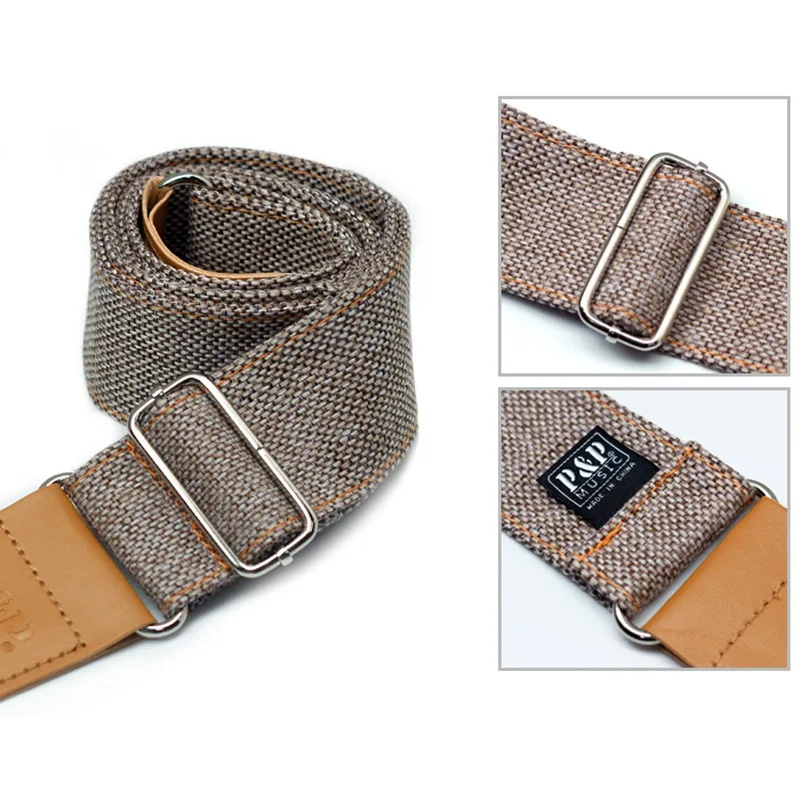 

Professional Adjustable Guitar Strap Shoulder Strap Linen Cotton Belt For Acoustic Electric Bass Guitars Wholesale