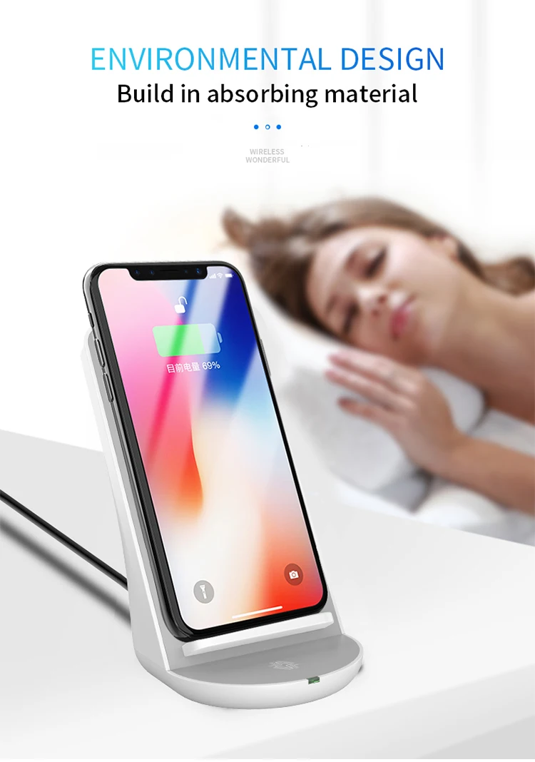 FIMILEF Bluetooth динамик с беспроводным зарядным устройством для быстрой беспроводной зарядки док-станция для iPhone X/8 samsung Note 8 смартфон