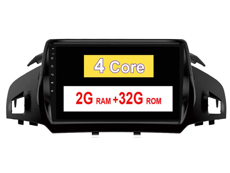 4 CORE 2G 32G Android 9,0 Автомагнитола стерео аудио gps навигатор dvd Интеллектуальный мультимедийный плеер для Ford Kuga 2013 - Цвет: 4 CORE 2G 32G
