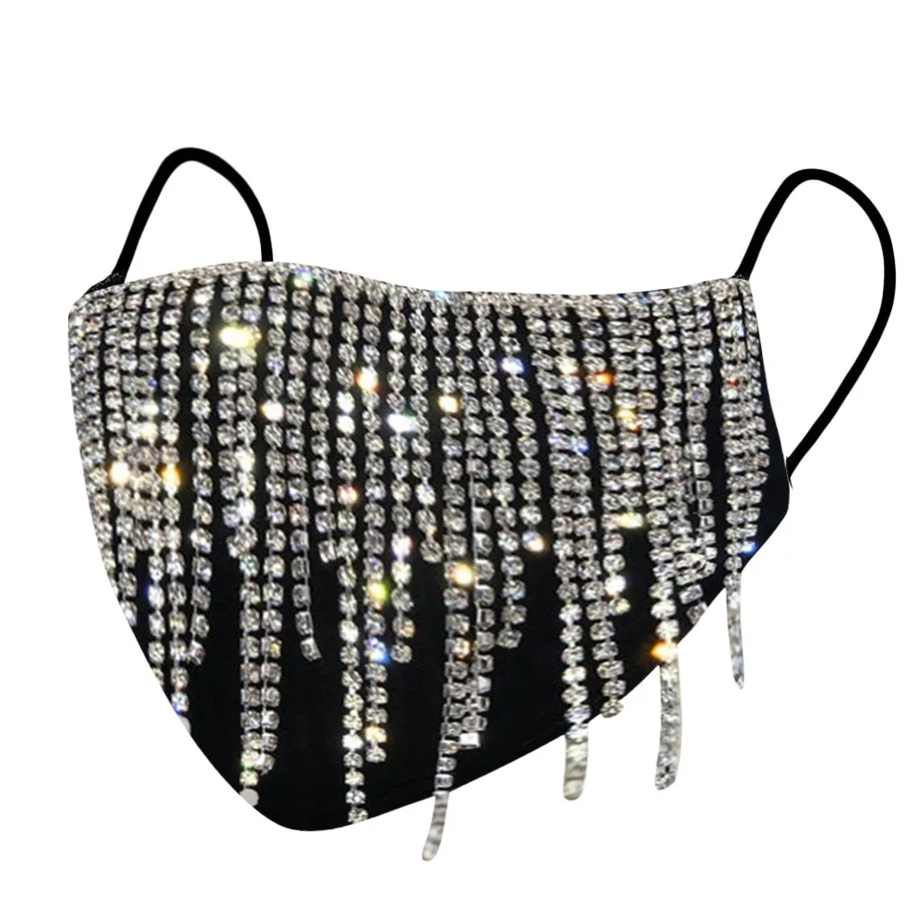 1 шт. маска для лица модная женщин маски косплея со сверкающими бриллиантами на