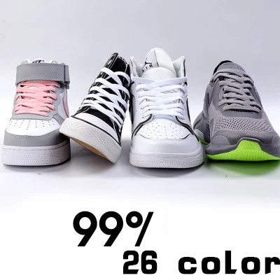 36 Colors 8mm Flat Thicken White AF1  Kids  Shoelaces  Basketball Sneakers Sail  Shoe Laces  Shoe Accessories 60/100/120/140