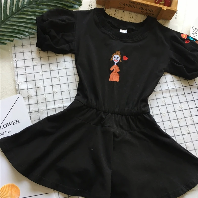 Летняя одежда Tonytaobaby новый стиль платье для маленьких девочек с вышивкой в виде