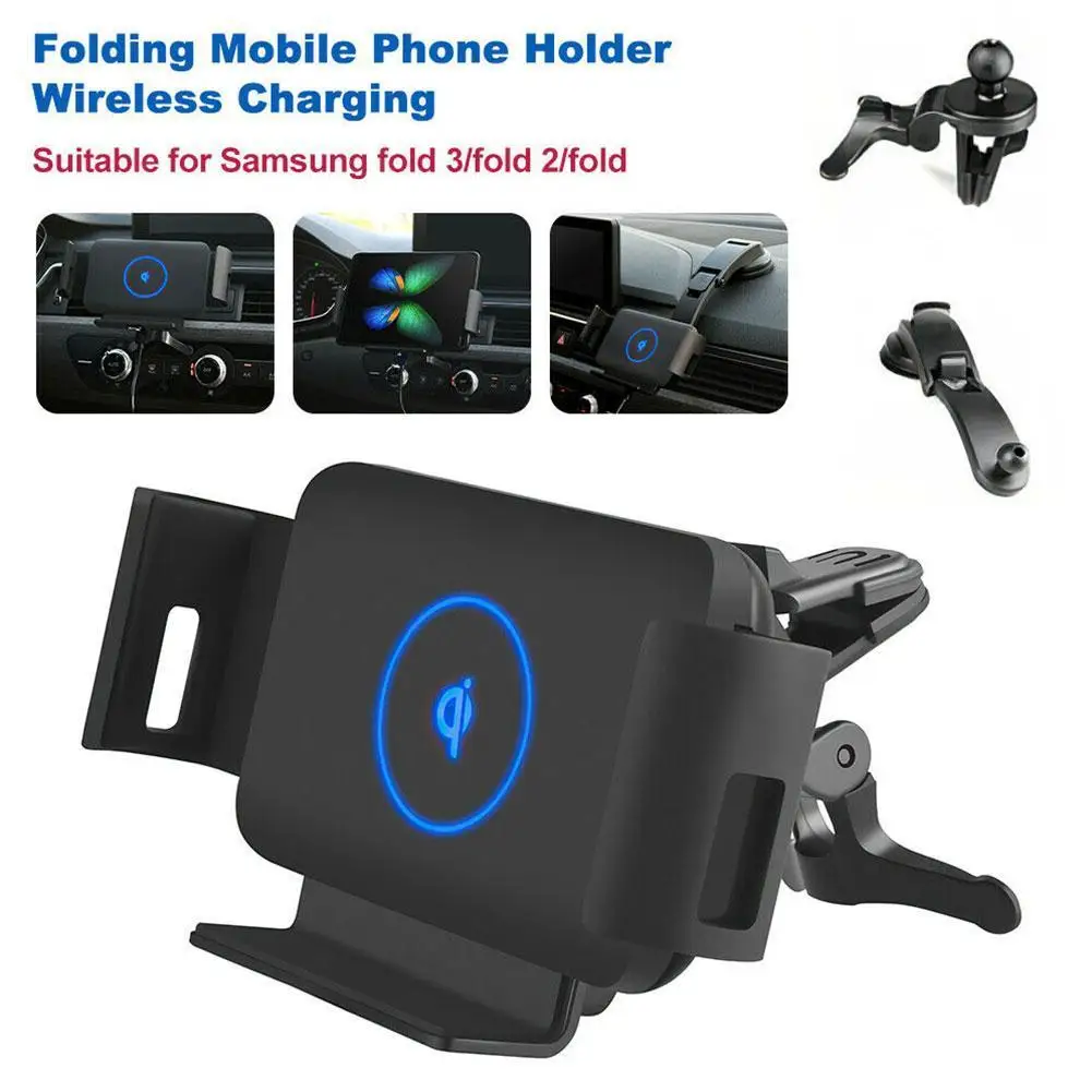 

Auto Clamping Car Phone Mount Holder Wireless Charger for XiaoMi, Samsung Galaxy Fold Z, iPhone 11, XS, Max, Huawei Mate X