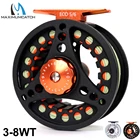 Maximumcatch Fly Fishing Reel and Line Combo 3-8wt Fly Reel Orange Backing Line Green Fly Line Fishing Combo