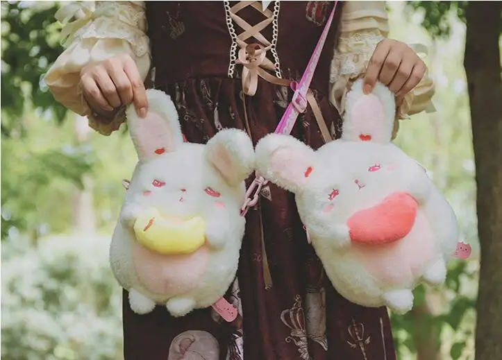 Женская сумка кролик Kawai мягкая плюшевая игрушка в стиле &quotЛолита&quot Портативная