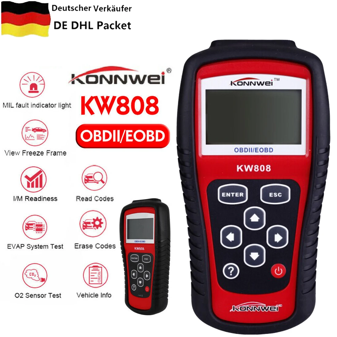 OBDII ODB2 Car Diagnostic Scanner Check Engine Real-Time O2 Sensor Test Fault Code Reader Automotive | Автомобили и мотоциклы