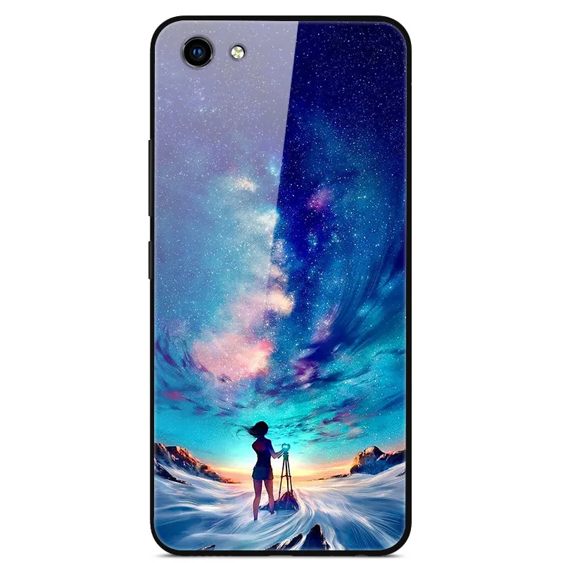 40 Закаленное стекло чехол для Vivo Y81 чехол Жесткий ПК цветная задняя крышка для Vivo Y81 Y 81 чехол Vivo 1808 бампер для телефона VivoY81 6,22" - Цвет: 40