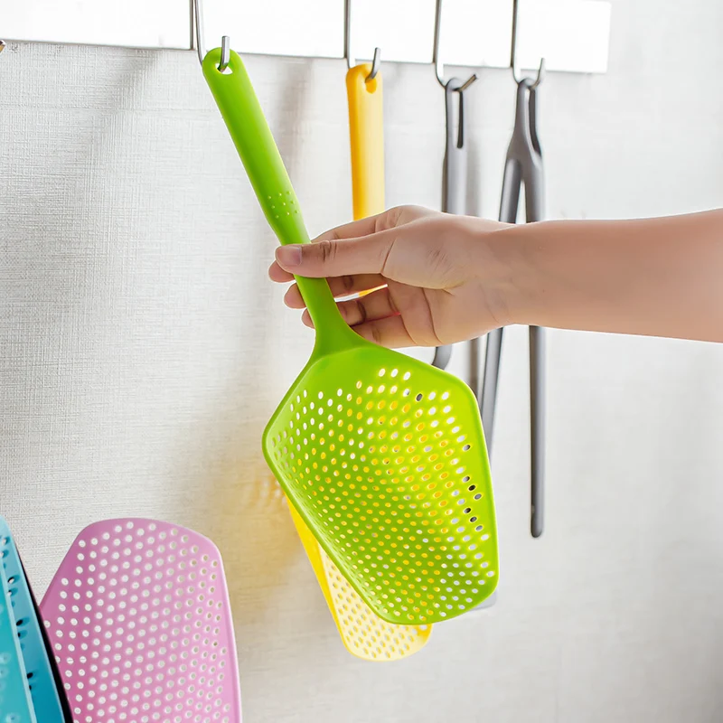 Безопасный большой дуршлаг термостойкий противоожоговый для жареной еды