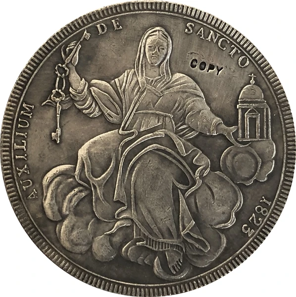 

Итальянские Штаты 1823 1 Scudo-Leo XII Sede Vacante копии монет