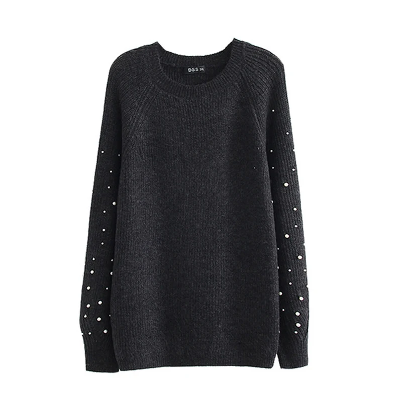 Женский Повседневный трикотажный свитер размера плюс с рукавом реглан и