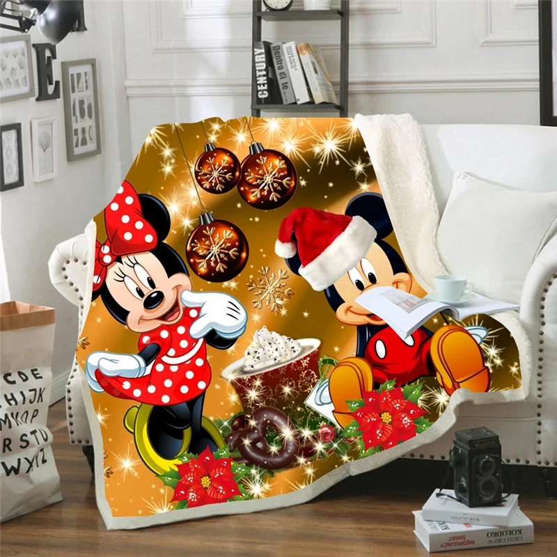 

Disney Cartoon Minnie Mickey Mouse Soft Flannel Blanket Throw for Boys Girls on Bed Sofa Couch Kids Gift Christmas Gift