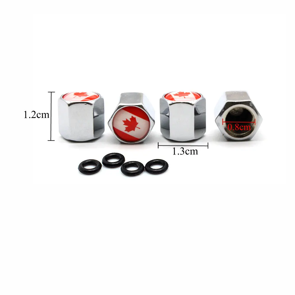 4 шт./компл. Стайлинг автомобиля из цинкового сплава в стиле канады флаг крышка