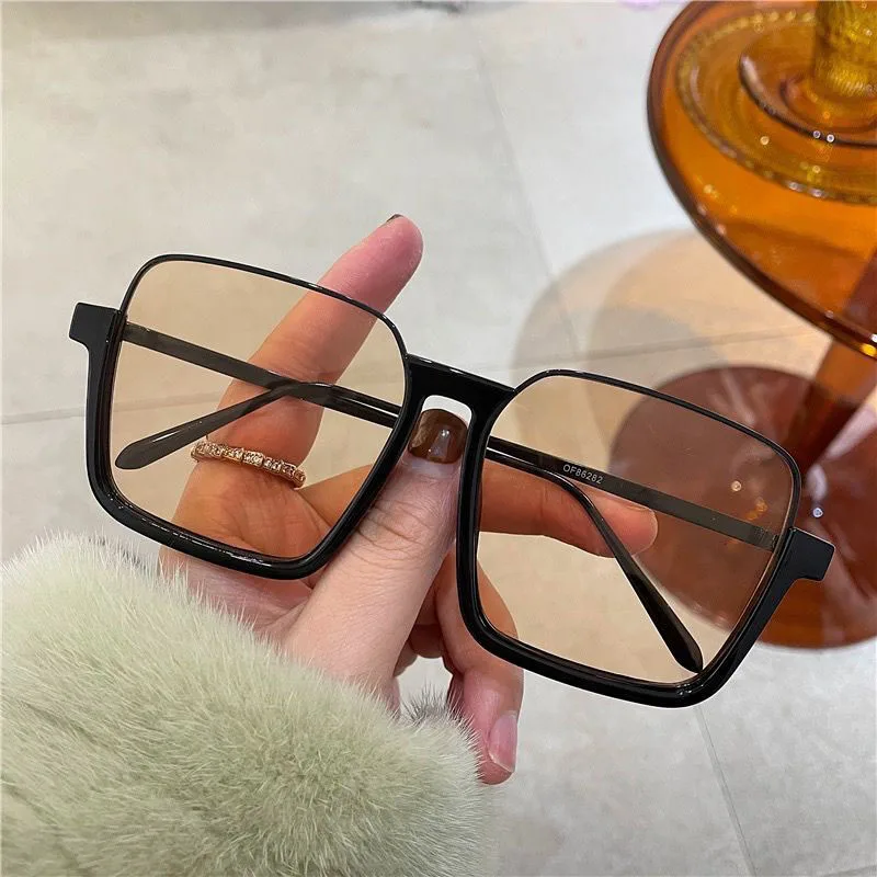 

YJ2562 Brand Square Sunglasses Woman Black Style For Women Big Frame Fashion Sunglasses Outdoor Fishing Mountaineering Glasses