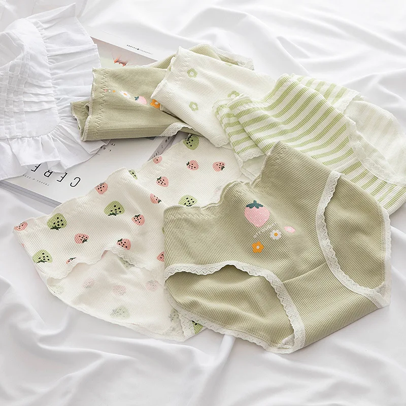 Милые трусики с клубникой для девочек женщин детское нижнее белье из хлопка в