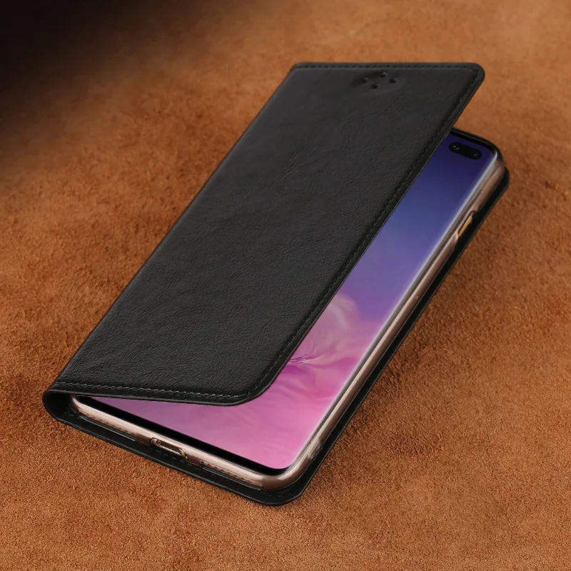 Флип-чехол для Samsung S6 S7 edge S8 S9 S10 Plus A20 A30 A50 A70 чехол кожи с воском Note 8 9 10A5 A7 A8 2018 J5 J7 2017