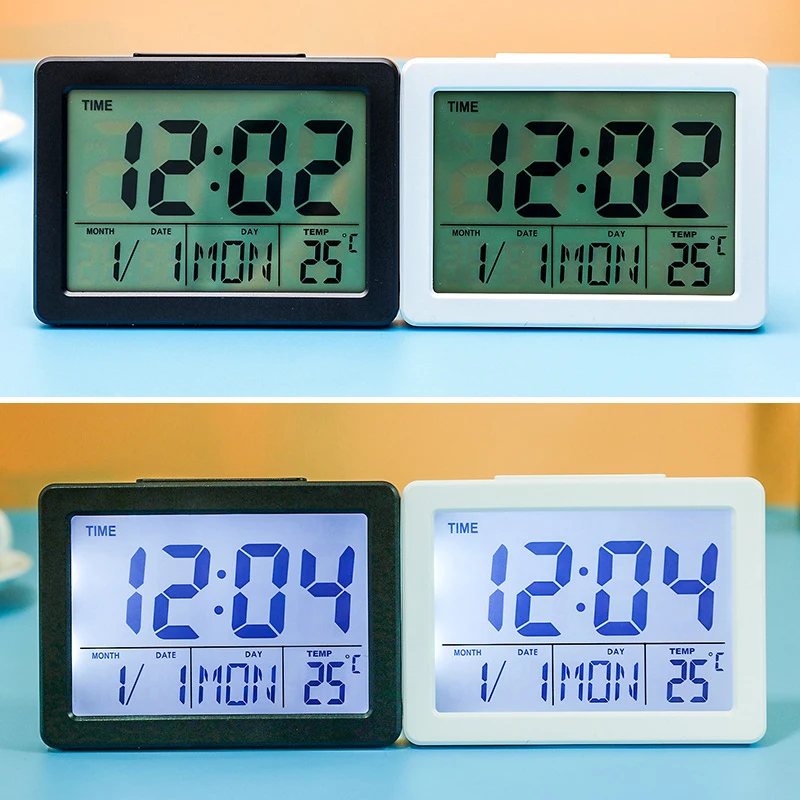 G2000A бесшумный цифровой будильник с питанием от батареи Повтор сигнала ЖК дисплей