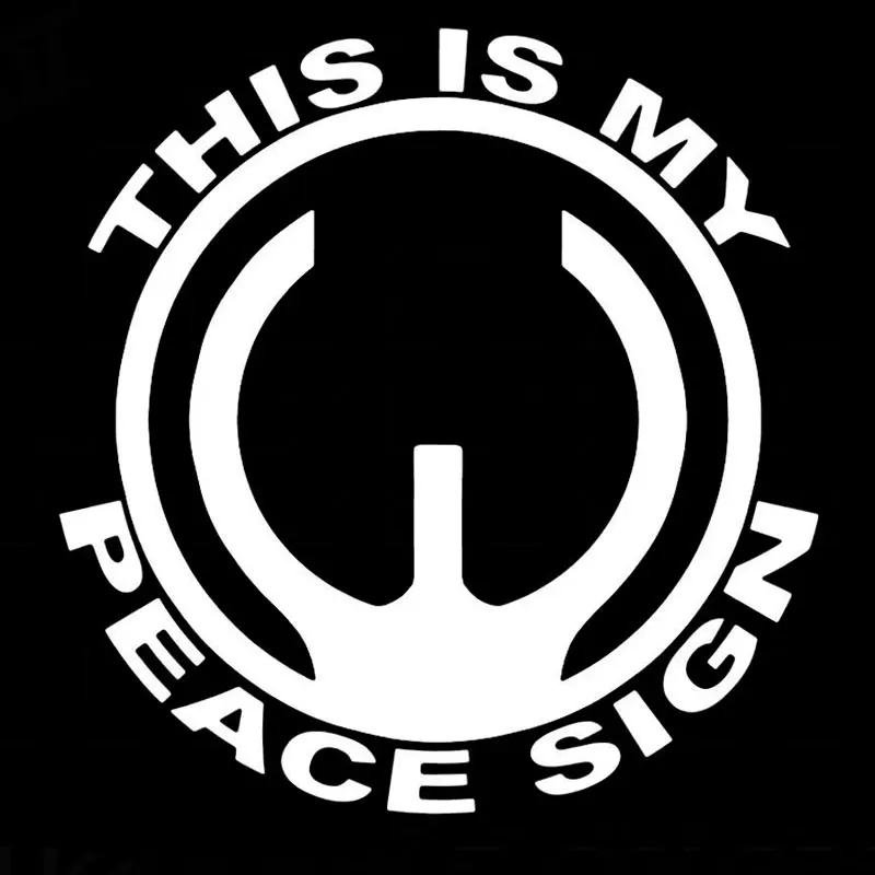 Забавная Автомобильная наклейка Volkrays железный прицел знак мира пистолеты