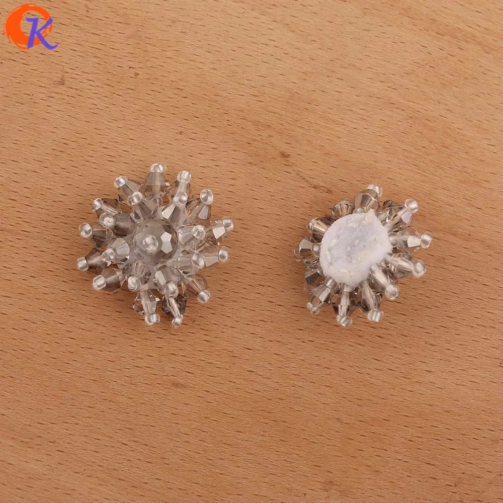 

Cordial Design 20Pcs 24*24MM Jewelry Accessories/Crystal Bead Charms/Hand Made/DIY Making/Crystal Flower Shape/Earring Findings