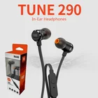 Проводные стереонаушники JBL TUNE 290, Спортивная гарнитура с чистыми басами, наушники-вкладыши T290 с 1 кнопкой и дистанционным управлением, гарнитура с микрофоном для смартфонов