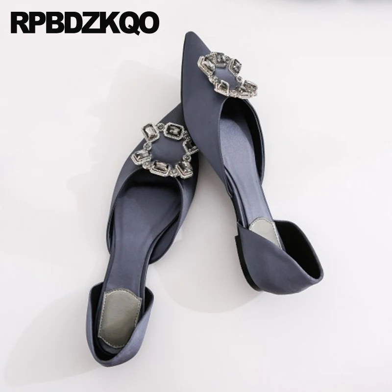 балерина бриллиант горный хрусталь Свадебная балетная обувь дизайнер сатин шелк