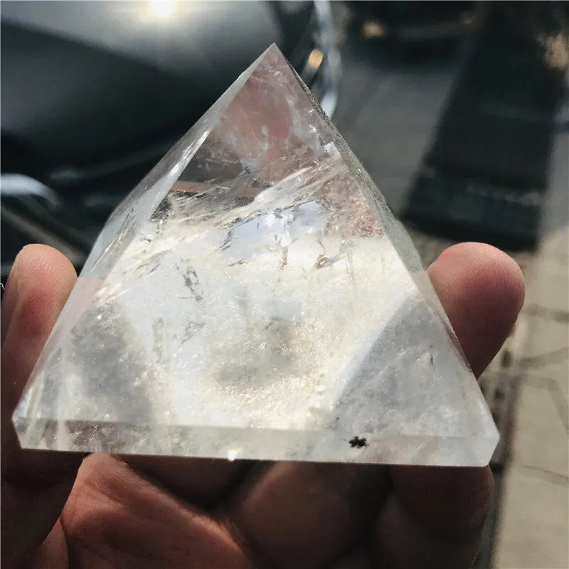50 мм Натуральная прозрачная пирамида из кристалла кварца чистая целебная рейки