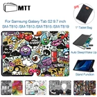 Мультяшный чехол MTT для Samsung Galaxy S2 9,7 дюйма, Женский Магнитный флип-чехол из искусственной кожи, складной чехол для планшета, fundas T813 T815 T819