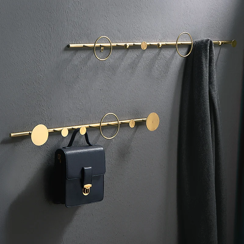 

Golden key hook wall hanging door entrance decoration fitting room clothing store hanging hook creativity