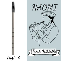naomi high c penny whistle 6 holed flageolet irish whistle brass flute tin whistle