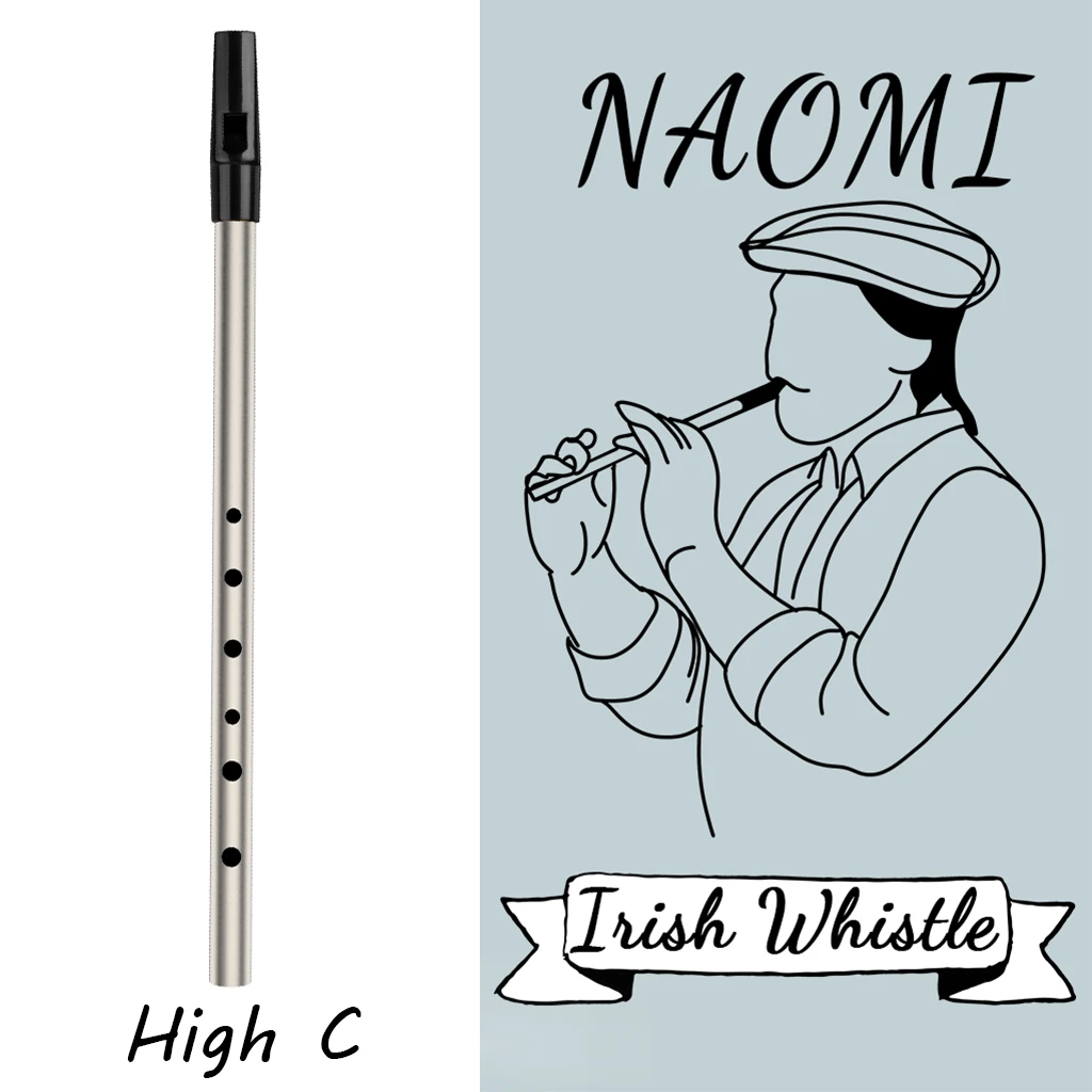 NAOMI High C Penny свисток с 6 отверстиями ирландский флейта из латуни жестяной