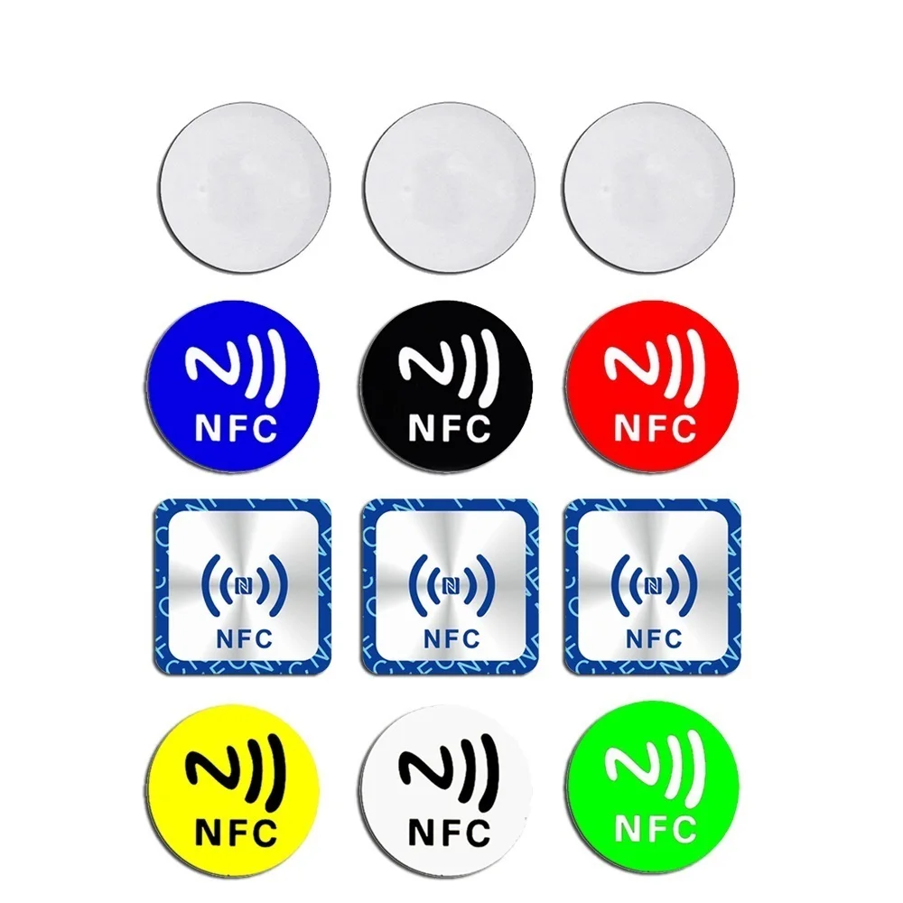 

12pcs Ntag215 504byte NFC Tag NFC215 Label 215 Stickers Tags Badges Lable Sticker 13.56mHz for Amiibo ios13 automation shortcuts