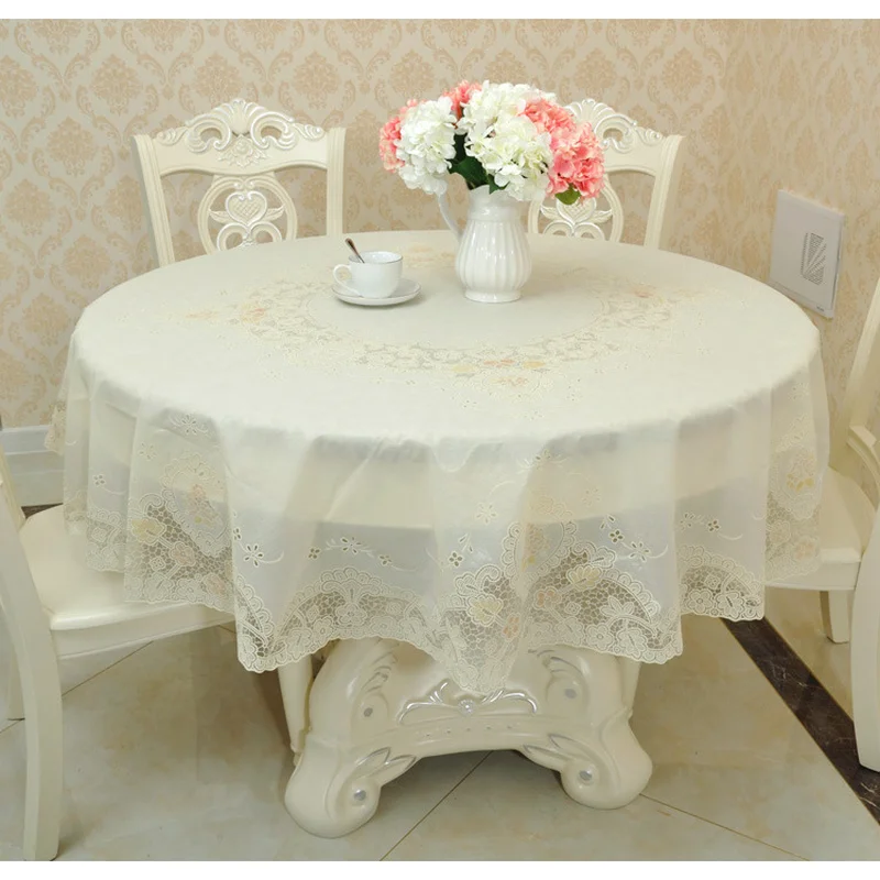 Розовое золото пластиковая круглая скатерть 2 Слои ПВХ не пропускающая масло