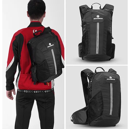 Black Bike Bag Rockbros непромокаемая велосипедная сумка, велосипедный Рюкзак высокой емкости, Ультралегкая велосипедная сумка, дышащий рюкзак для альпинизма, пешего туризма, велоспорта - Цвет: Black Bike Bag