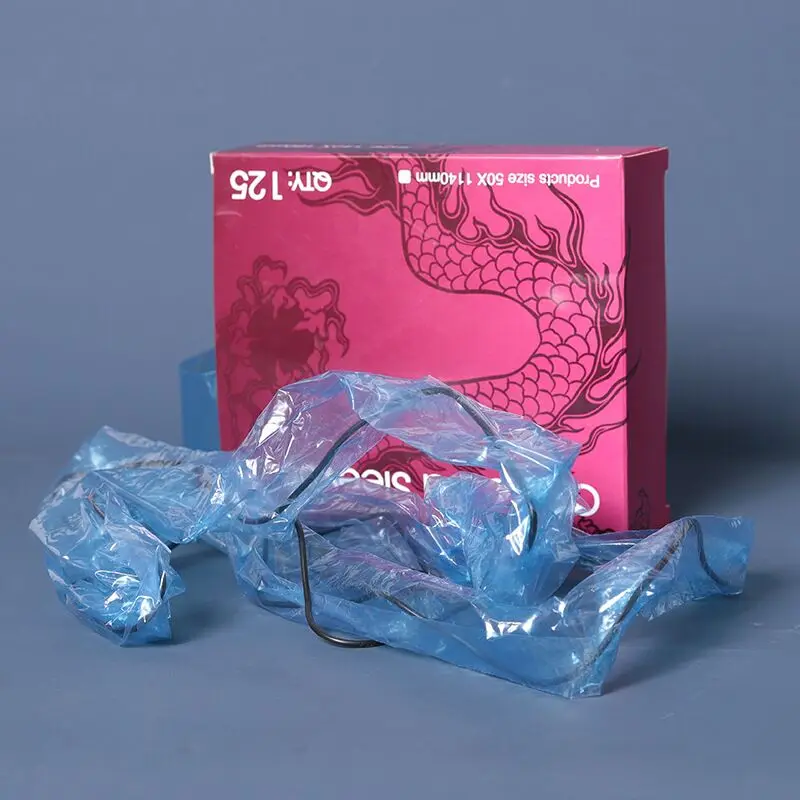 Пластиковая Синяя Татуировка зажим шнур рукав крышка сумка поставка CCC A #|clip cord