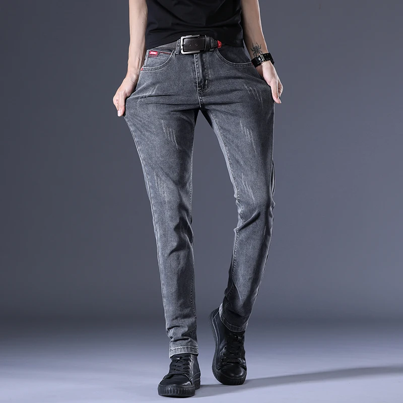 Брендовые мужские 2021 Новые Модные приталенные винтажные классические джинсовые
