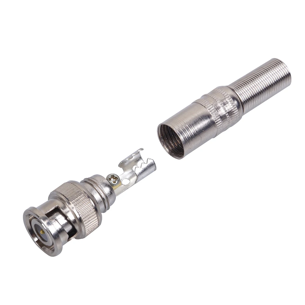 Переходник с штекера BNC на гнездо RCA прямой конвертер адаптер для камер