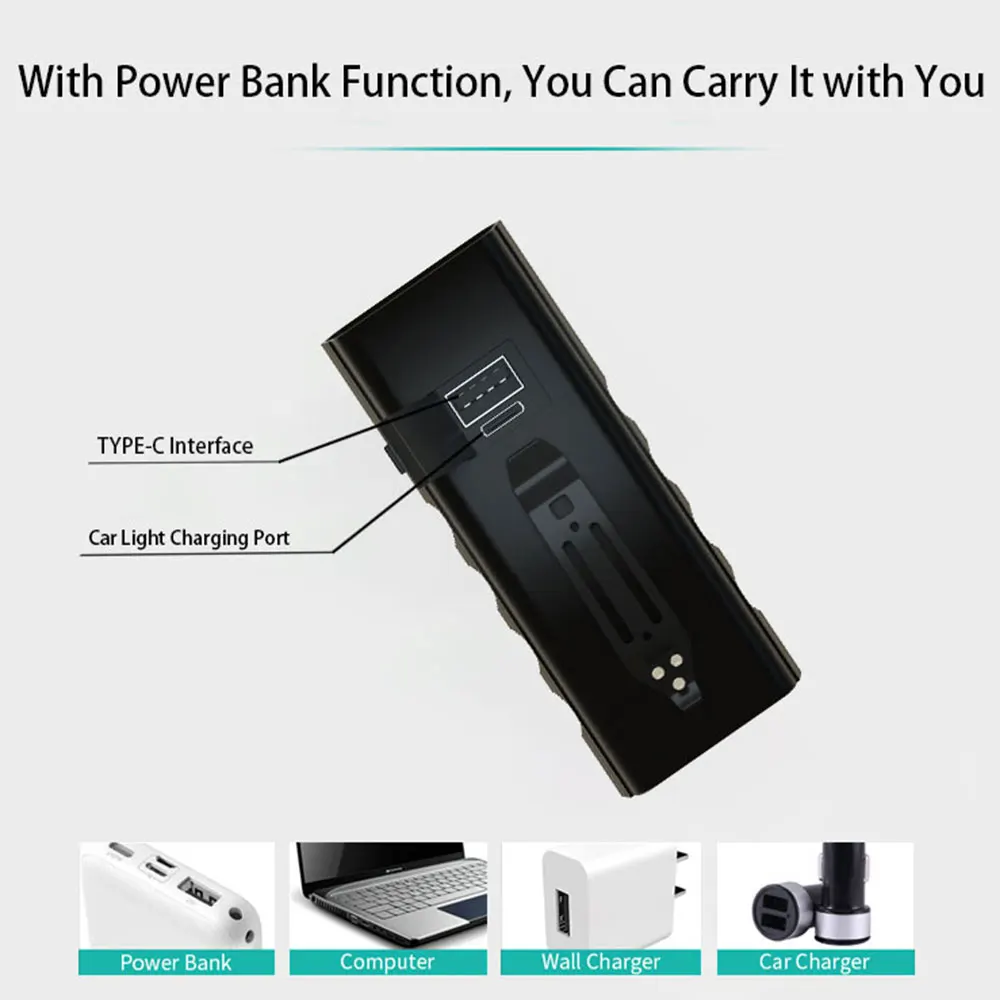 Велосипедсветильник 10000 мА ч перезаряжаемый по USB 3000 люмен светодиодный