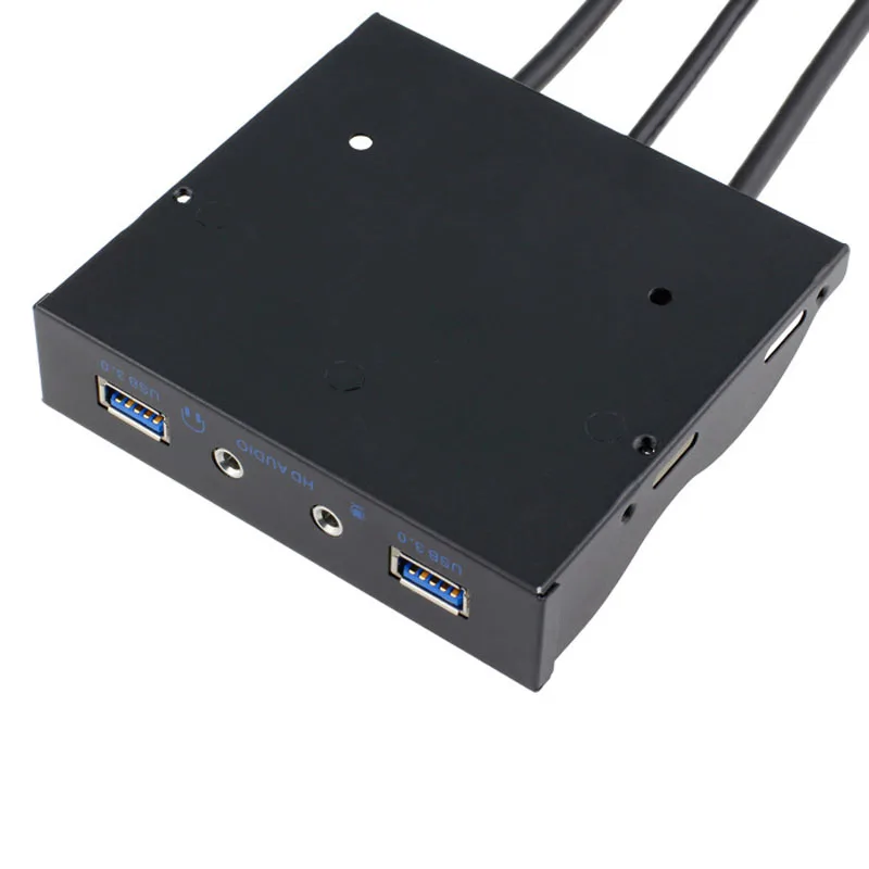 Usb хаб с 2 портами USB 3 0 металлическая передняя панель 5 дюйма 1 порт аудиовыхода HD +