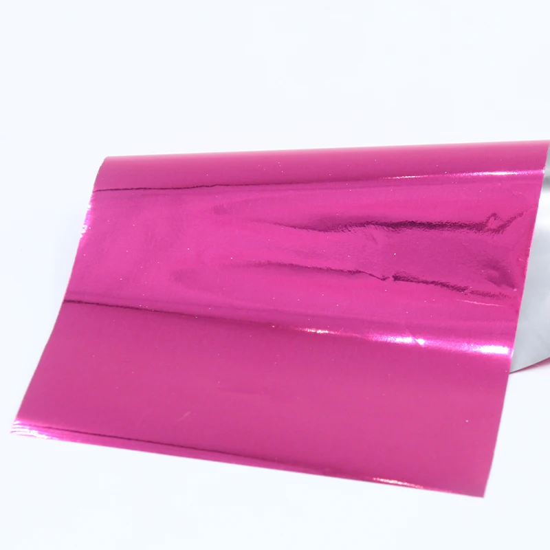 Фольга для горячего тиснения бумажная розово-красная голографическая