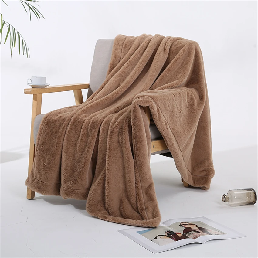 Мягкие теплые фланелевые одеяла из кораллового флиса для волос одноцветные