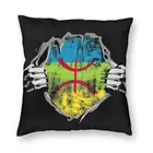 Крутой квадратный чехол для подушки Amazigh с флагом, домашний декор, 3D двухсторонний принт Imazighen Amazir Berber, наволочка для дивана