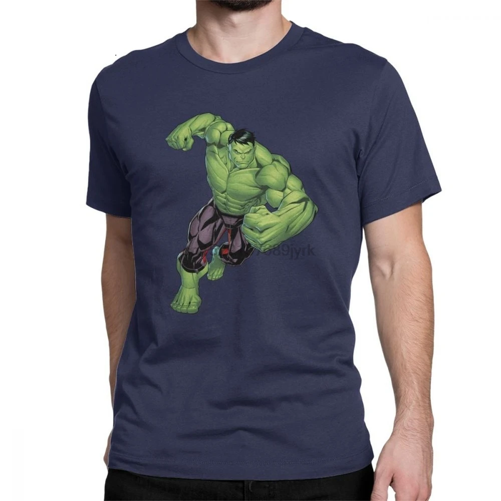Marvels Мстители Халк заряд футболки мужские забавные 100% хлопок футболка круглый