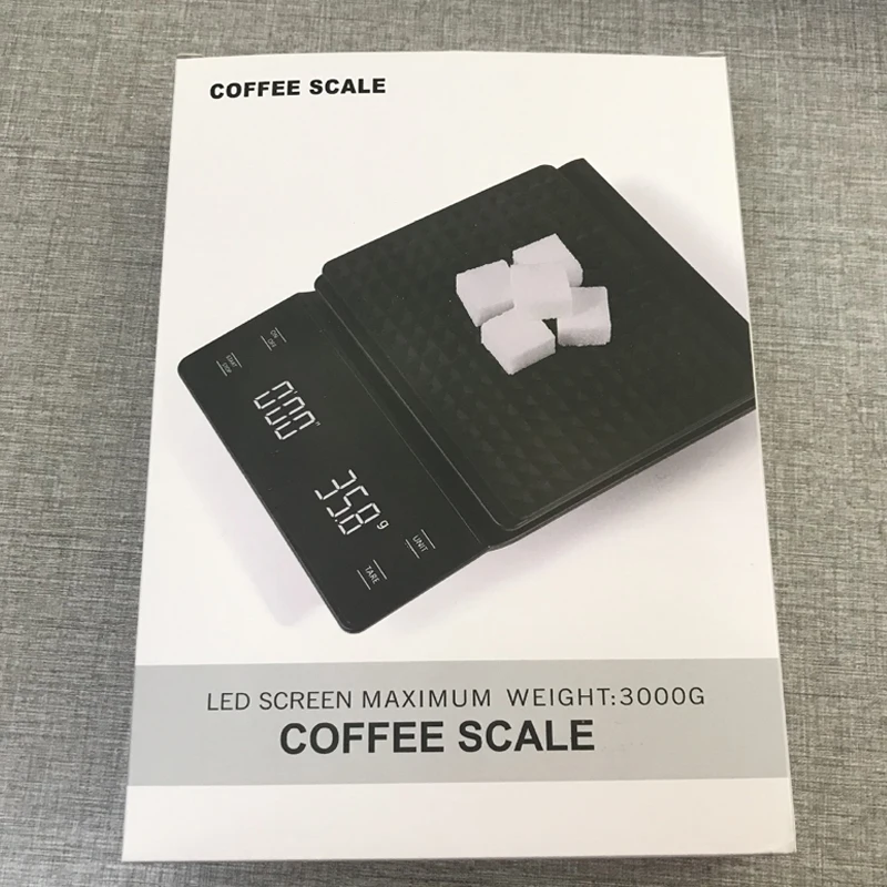 

Timer Smart 3kg/0.1g Coffee Scale Portable Electronic Digital LED Display Household Kitchen Scales Balance a cafe Measuring tool
