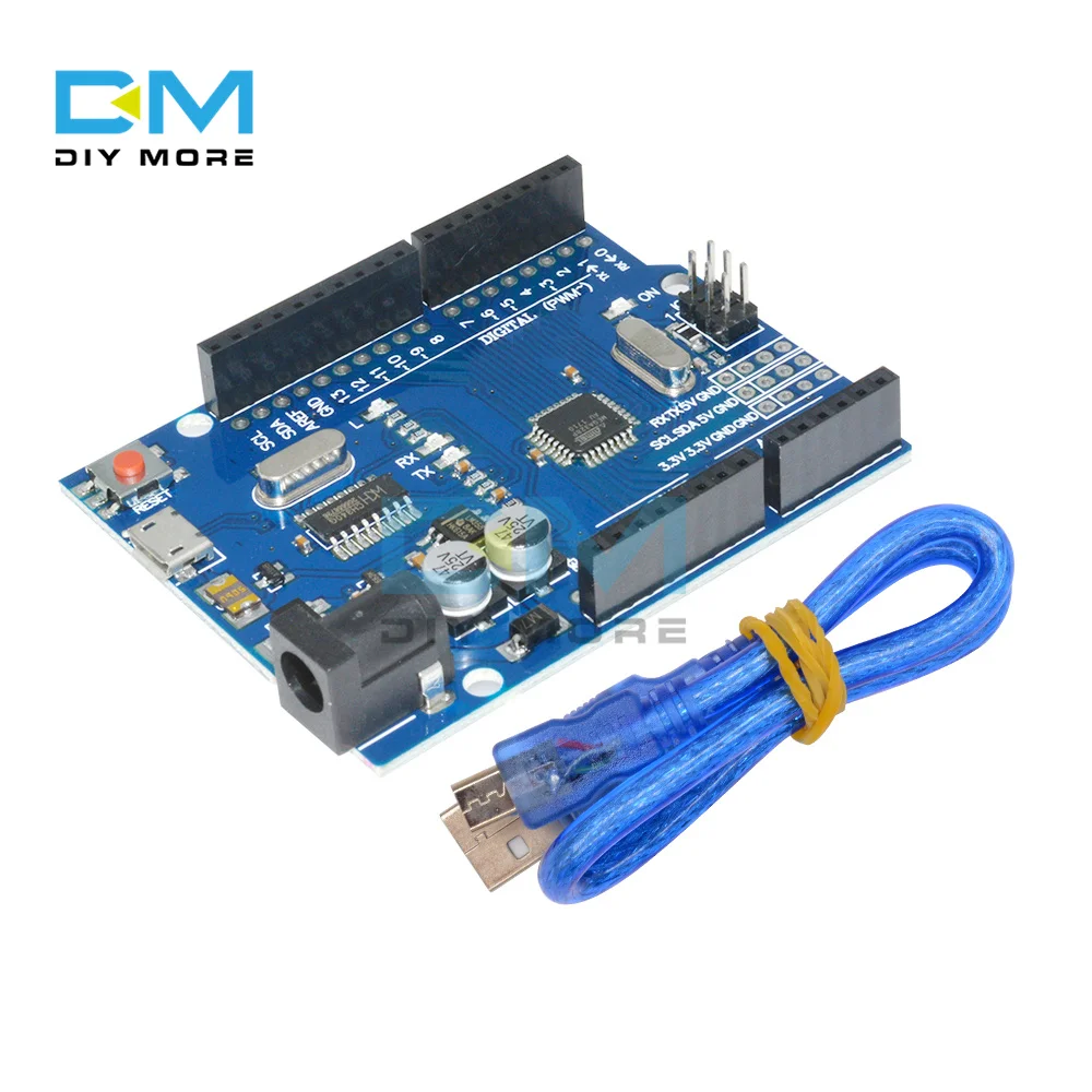 Классная версия R3 CH340G CH340 G MEGA328P ATMEGA328 ATMEGA328P AU плата, совместимая с Micro USB с кабелем, Комплект «сделай сам»